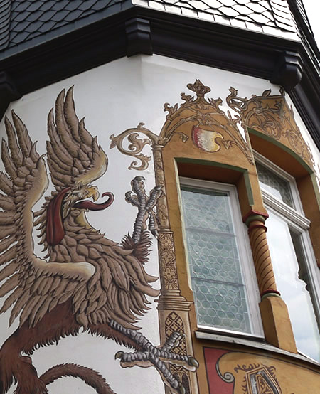 Painted facade in Berlin's Lichterfelde West district