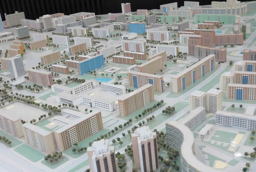GDR era Berlin - a model of the city planning envisaged by the former East Berlin government