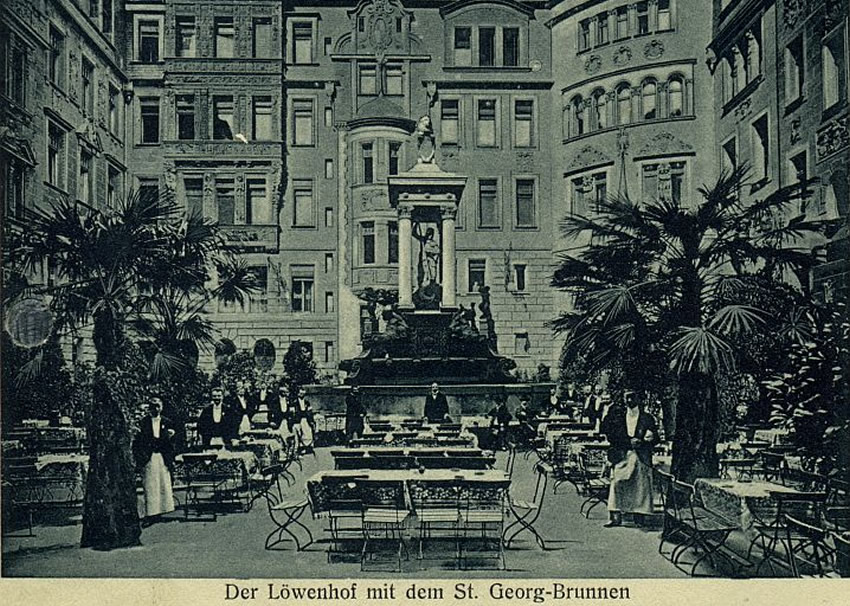 The 'Lion Courtyard', Bayernhof - one of the srchitectural wonders of old Potsdamer Platz