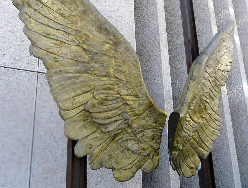 Wings of Mexico sculpture - interactive artwork outside the Mexican Embassy, Berlin