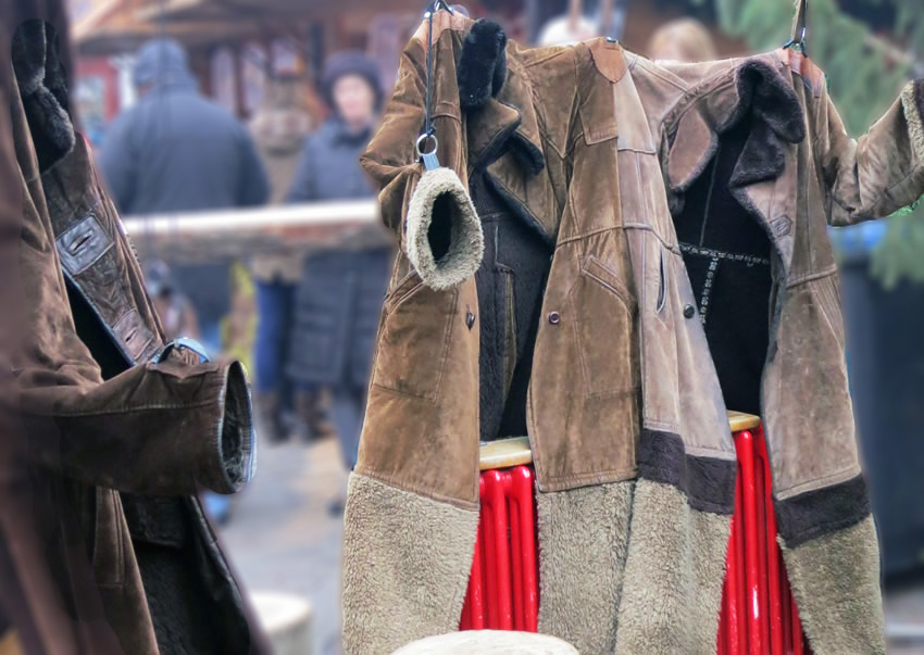 Slip into a nice warm coat at Berlin's Lucia Christmas market - an art installation to keep you snug!