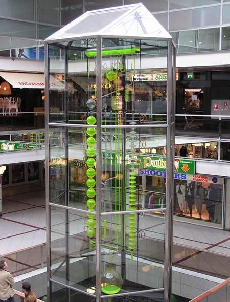 Clock of Flowing Time: water clock in the Europa Centre, Berlin