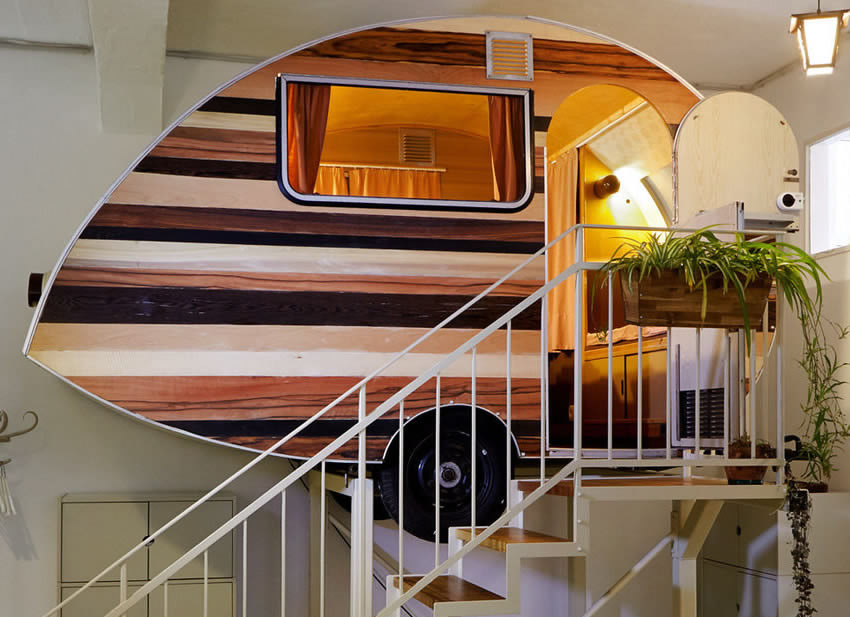 Quirky and unsual hostels in Berlin: an indoor caravan park 