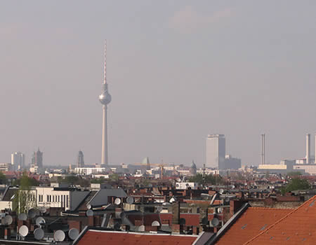 Sweeping views from a Berlin city centre car park.