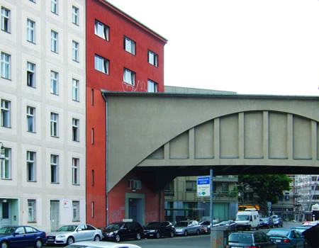 A train tunnel through an apartment block, Berlin