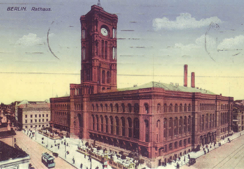 Rotes Rathaus, Berlin: postcard view, 1901