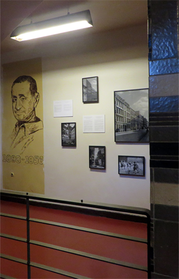Corridor and photo exhibit, Jewish girls' school Berlin