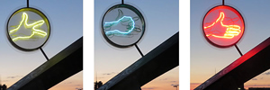 A light installation on Berlin's most beautiful bridge