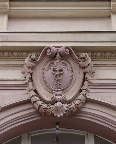 Deatil of historic architecture, wallstrasse, Berlin